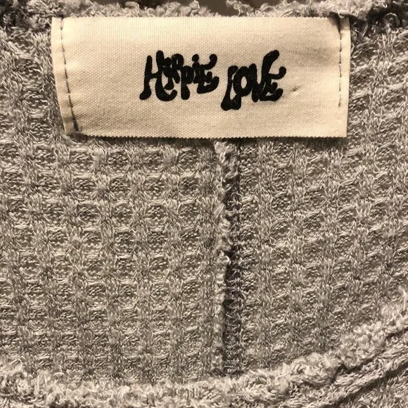 Hippie Love Gray Tank Dress, Soft Comfy Waffle Weave Boho Tank Dress!! - Picture 6 of 10